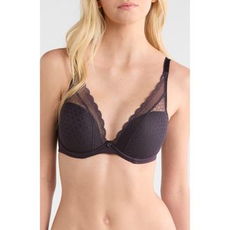 Chantelle Norah Chic Plunge T-Shirt Bra in Ink at Nordstrom, Size 34C