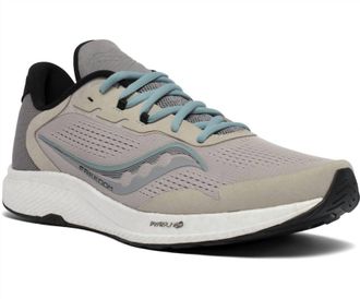 Saucony Mens Freedom 4 Running Shoes In Stone/alloy