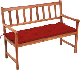 vidaXL Banco De Jard&iacute;n Con Coj&iacute;n Madera Maciza De Acacia 120 Cm Vidaxl