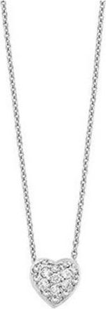 Roberto Coin 18K White Gold Tiny Treasures Small Diamond Heart Necklace