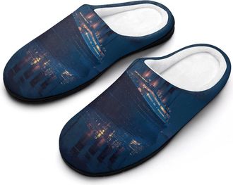 Generic Titanic Sailing on A Calm Night Mens Slippers House Slipper Anti-skid Sole Indoor Shoes Outdoor Comfort Cotton