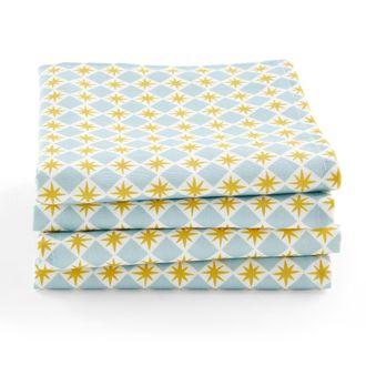 La Redoute Interieurs Set van 4 gerecyclede polykatoenen servetten, Augusta