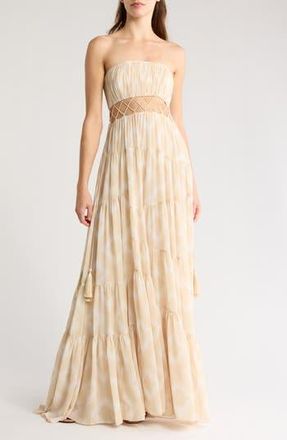 Cinq &agrave; Sept Cora Strapless Gown in Ivory/Plaster at Nordstrom Rack, Size 0