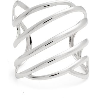 Nordstrom Multiband Cuff Bracelet in Silver at Nordstrom