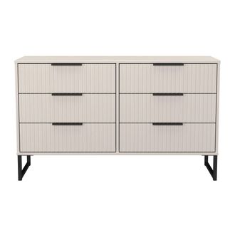 Lewis's Fluted 6 Drawer Midi Chest in Kashmir Matt - Ready Assembled - Lewiss Home | TJ Hughes