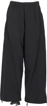 Alexander Wang Wide-Leg Cropped Pants with Tonal Logo Detailing