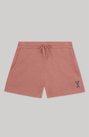Dalix Womens Martini Midweight Washed Fleece Shorts in Dusty Rose at Nordstrom, Size X-Small