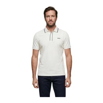 Guess Polo Shirts, male, White, Size: 2XL Short Sleeve Round Neck Polo