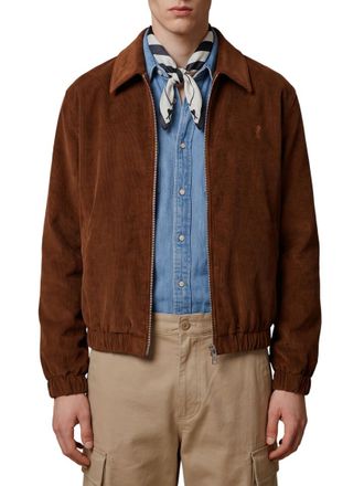 Ami Brown Corduroy Logo Jacket