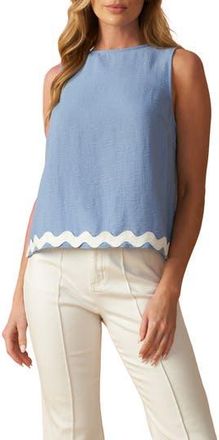 Flying Tomato Woven Sleeveless Top in Blue at Nordstrom Rack, Size Medium