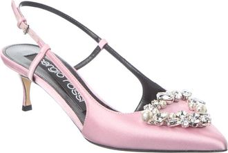 Sergio Rossi Godiva Precious Satin Slingback Pump