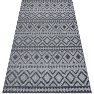 RugsX Alfombra Structural Sole D3852 - Boho, Diamantes Tejido Plano Gris Grey 160x220 Cm