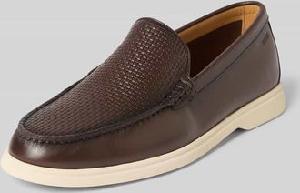 HUGO BOSS Slipper aus echtem Leder in Dunkelbraun, Gr&ouml;&szlig;e 40