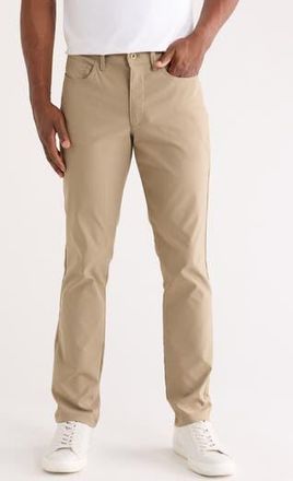 Calvin Klein Hi-Stretch Tech 5-Pocket Slim Pants in Greige at Nordstrom Rack, Size 30 X 30