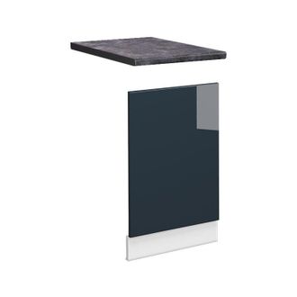 Vicco Panel Frontal Fame-line, Azul Oscuro Alto Brillo, 45 Cm, Et Antracita