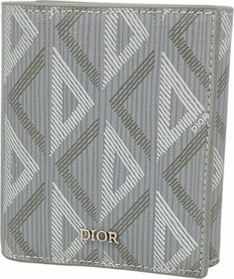 Dior Gray Pvc Wallet (Tri-Fold) (Pre-Owned)