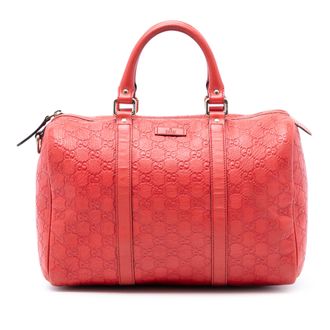 Gucci Pre-owned Womens Medium Guccissima Joy Boston Bag - Light Pink Leather - One Size