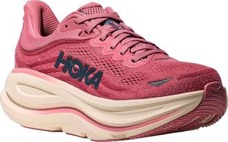 Hoka One One Womens Sneakers Bondi 9 Lingonberry-Cranberry Upper: Textile Trainers Lingonberry/cranberry