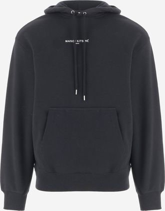 Maison Kitsun&eacute; Katoenen hoodie van Maison Kitsune met logo