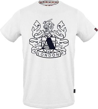 Aquascutum Heren Londen Grafisch T-Shirt (Wit)