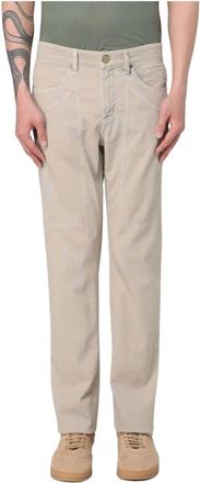 Jeckerson Broeken, Heren, Beige, W29, Katoen, Grijze katoenmix chinos