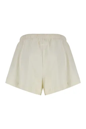 The Great. Cotton Shorts - Beige