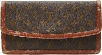 Louis Vuitton Brown Pvc Leather Clutch Bag Pochette (Pre-Owned)