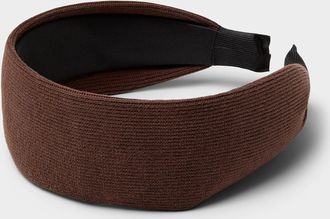 Simons Womens Solid ribbed jersey wide headband