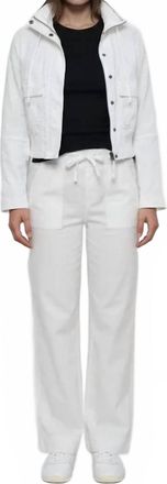 MARRAKECH Chambers Stretch Linen Jacket In White