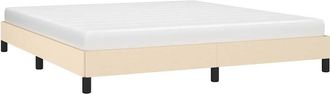 vidaXL Cama Sin Colch&oacute;n Tela Color Crema 180x200 Cm Vidaxl