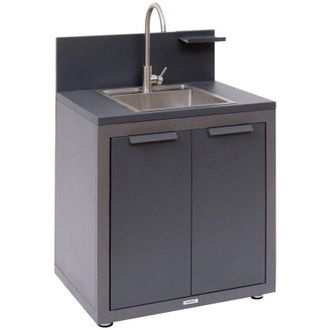 Hesperide Modulo lavello cucina estivo oxyana, grigio grafite - Hesp&eacute;ride