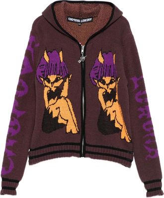 Chopova Lowena Cardigan Tammie Jo con cappuccio - Nero