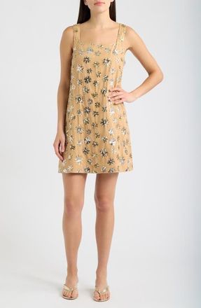 Lilly Pulitzer Tamala Sequin Shift Dress in Iced Latte Sparkler at Nordstrom, Size 16