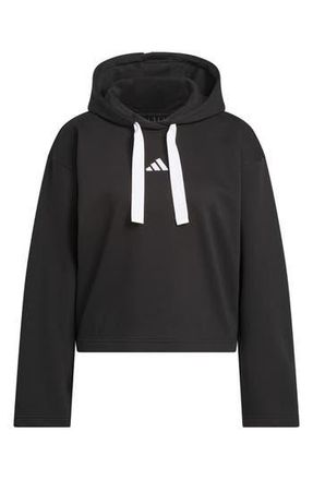 adidas Crop Fleece Hoodie in Black at Nordstrom Rack, Size X-Small