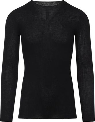 Rick Owens gerippter Rundhalsausschnitt