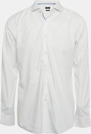 HUGO BOSS Boss By Hugo Boss White Cotton Slim Fit Shirt