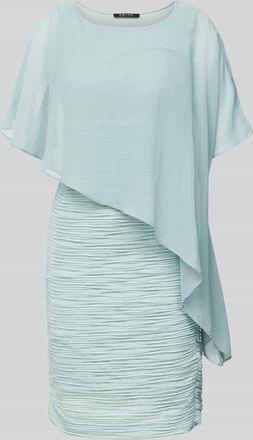 Swing Cocktailkleid mit asymmetrischem Cape in Mint, Gr&ouml;&szlig;e 34