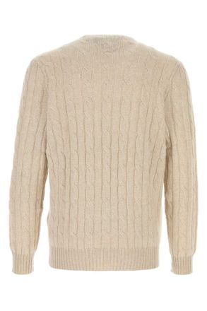 Polo Ralph Lauren Mens Beige Cashmere Sweater Lightwalnutbrownhthr Exterior: Maglieria