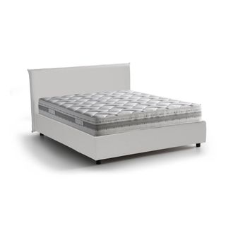 Dmora Talamo Italia - Cama Matrimonial Bella, Cama Contenedor Con Tapizado En Ecopiel, 100% Made In Italy, Apertura Frontal, Con Colch&oacute;n Cm 140x200 Incluido