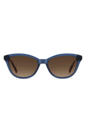 Kate Spade New York Tayla 55mm Sunglasses in Blue/Brown Sf at Nordstrom