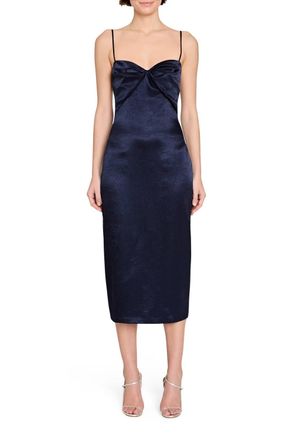 Amanda Uprichard Soho Midi Dress In Navy