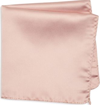 ConStruct Solid Satin Pocket Square in Bellini at Nordstrom Rack