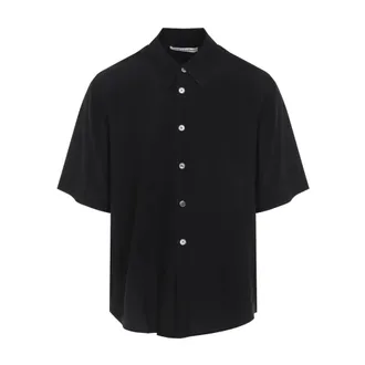 Our Legacy Short Sleeve Shirts, male, Black, Size: XL Beyond Shirt