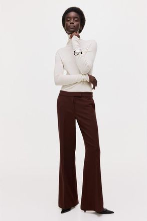 H&M Flared Pants in Dark Rust Brown at Nordstrom, Size 10
