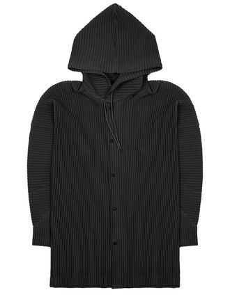 Homme Pliss&eacute; Issey Miyake Pleated Sweatshirt With Buttons