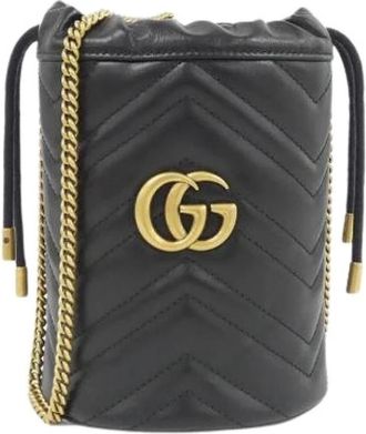 Gucci Pre-owned Vintage Schoudertas - Dames - Vintage Tas - Zwart - ONE Size - Leer - Vintage