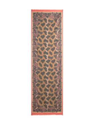 Etro animal-motif scarf - Marrone