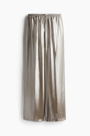 H&M Weite Hose mit Tunnelzug - Hellbeige