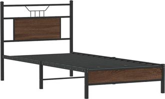 vidaXL Estructura de cama sin colchón madera marrón roble 90x190 cm Vidaxl