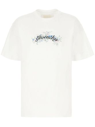 Givenchy logo-embroidered T-shirt - men - Cotton - S - White